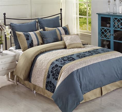 Blue And Tan Bedding